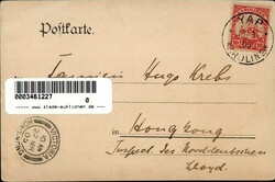 Kolonien Karolinen Yap 18.03.1905 nach Hongkong I-II ...
