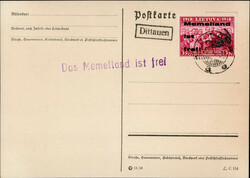 Memelland Dittauen Lokalausgabe "Das Memelland ist frei" ...