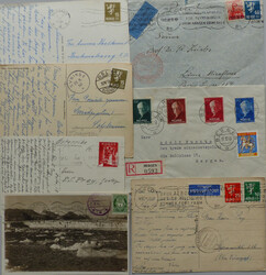 Norwegen Lot mit 7 Belegen, dabei Spitzbergen, Wohlfahrt 1940 kpl., ...