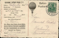 Ballonpost 1913 Ballonpostkarte Luftfahrt Verein Karlsruhe ...