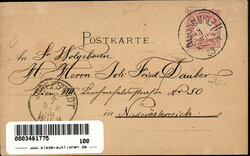 Vorläufer Augsburg, Verlag Scheiner Nr. 3, 1888 II (Bugspur)  ...