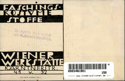 Wiener Werkstätte Werbe-AK Faschings-Kostüme Stoffe sign. MS I-II