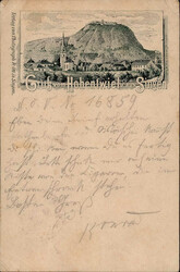 Vorläufer Gruss vom Hohentwiel aus Singen 1890 II (2x Eckknick)