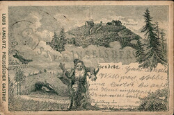 Vorläufer Inselsberg, Gasthaus Langlotz 1888 I-II (Ecken bestoßen)