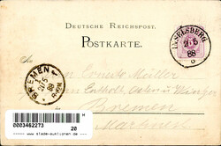 Vorläufer Inselsberg, Gasthaus Langlotz 1888 I-II (Ecken bestoßen)