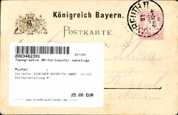 Vorläufer SCHEINER BAYREUTH 1888? II-III Postbotenfaltung R!