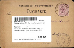 Vorläufer SCHEINER STUTTGART 1883 III (mehrere Büge, Ecke ...