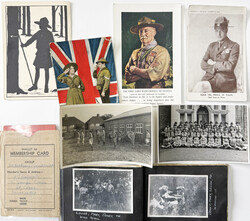 Pfadfinder schönes Konvolut mit Ansichtskarten, kleinem Fotoalbum, ...