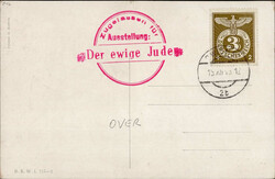 Judaika Ak, mit Jude Rücks. Stpl. Der ewige Jude I-II  Automatically ...