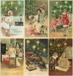 Weihnachten Lot mit 39 Ansichtskarten meist Präge-AK in sehr guter ...