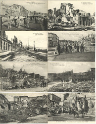 Naturkatastrophen Italien, Messina Erdbeben 1908, kompl. Set mit 25 ...