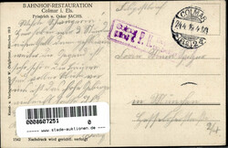 Colmar (Elsass) Bahnhof, Straßenbahn, Bahnhofs-Gasthaus 1915 I-II  ...