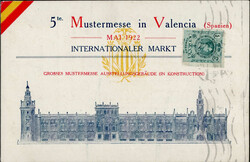 Valencia (Spanien) Werbe-AK 5. Mustermesser 10. bis 31. Mai 1922 I-II ...