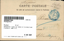 Madagaskar Types de femme mit bildseitiger Frankatur 1906 I-II