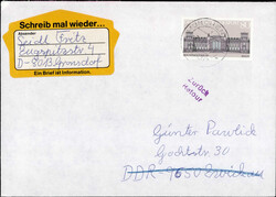 Postkrieg BUND-DDR, Reichstagsgebäude Berlin 1986, rs... ...