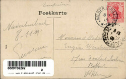 Niederburbach (Elsass) Gasthaus zum Goldenen Hirsch, Fahrrad 1909 ...