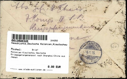 Kolonien Kiautschou Deutsche Kriegsgefangenenpost nach Shanghai/China ...