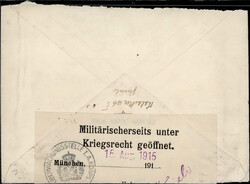 Feldpost WK I Militärischerseits unter Kriegsrecht geöffnet, ...