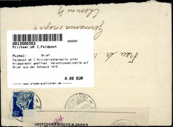 Feldpost WK I Militärischerseits unter Kriegsrecht geöffnet, ...