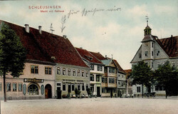Schleusingen (o-6056) Rathaus, Drogeriehandlung Gasthaus Russ ...