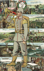 Puzzle Hindenburg WK I 10-teilig alle an eine Adresse als Feldpost ...