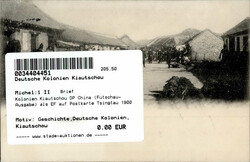 Kolonien Kiautschou DP China (Futschau-Ausgabe) als EF auf Postkarte ...