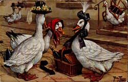 Thiele, Arthur Die Klatschweiber, Enten, TSN Serie 919, II (Ecken ...