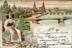 Werbung Suchard Chocolat Sachsen Dresden, 1903, I-II