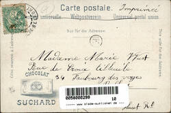 Werbung Suchard Chocolat Elsass - Lothringen, Kleberplatz Strassburg, ...