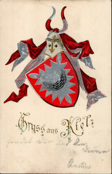 Wappen Kiel Präge-AK I-II  Automatically generated translation: Coat ...