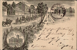 Vorläufer Darmstadt, Gruss vom Schiessplatz 1891, I-II  ...