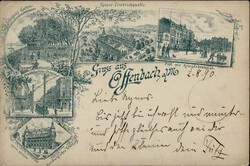 Vorläufer Gruss aus Offenbach, Post, Kriegerdenkmal, Frankfurter ...