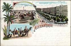 Alexandria (Ägypten) Litfaßsäule 1898 II (Eckknicke)  ...