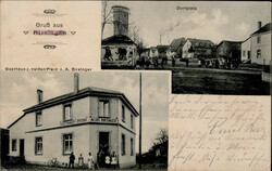 Hirsingen (Elsass) Gasthaus zum weißen Pferd von A. Birsinger I-II  ...