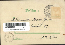Bischheim (Elsass) Postamt, Marktplatz 1902 II (Marke entfernt, ...