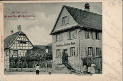 Bruschwickersheim (Elsass) Gasthaus zum Grünen Baum 1901 II ...