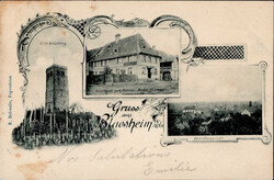 Blaesheim (Elsass) Gasthaus zum Ochsen 1901 II (fleckig VS)