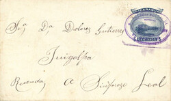 Nicaragua GU Postal de El Castillo (viol.), starke Alterungsspuren  ...