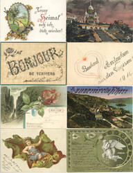 Glitzer-AK Lot mit 90 AKAutomatically generated translation:Glitzer ...