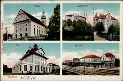 Wohlen (Aargau) Schulhäuser, Postamt, Bahnhof, Eisenbahn I-II