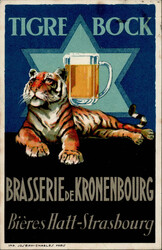 Werbung Brauerei Kronenbourg, Tiger-Bock 1934 I-II
