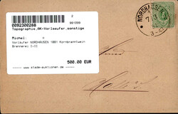 Vorläufer NORDHAUSEN 1881 Kornbranntwein Brennerei I-II