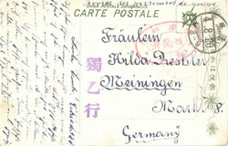 Feldpost WK I Kriegsgefangenenpost aus Japan, ASAKUSA, Ansichtskarte ...