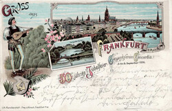 106000: Germany West, Zip Code W-59, 600 Frankfurt am Main - Picture postcards
