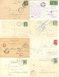 Bodenseeschiffspost Lot mit acht Belegen aus 1892-1914, Bayern, ...