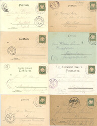 Bodenseeschiffspost Lot mit acht Ansichtskarten Bayern, tw. ...