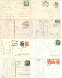 Bodenseeschiffspost Lot mit acht Ansichtskarten mit Schiffspost ...