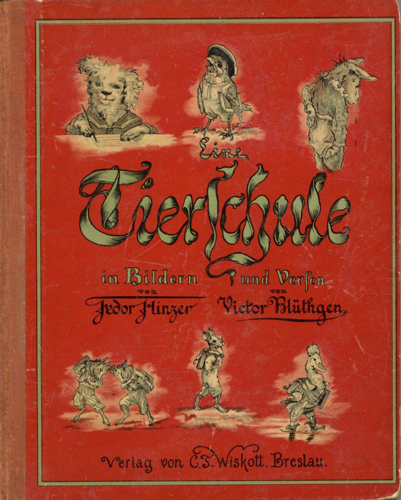 Kinderbuch Tierschule mit Bildern von Fedor Flinzer und Versen von ...