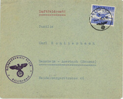 Feldpost WK II Leningrad 1942 Luft-Feldpost Nr.46516 (3. Bttr. ...