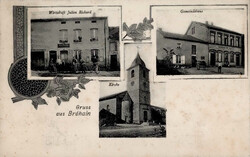 Mörchingen (Frankreich) Brehain, Gasthaus Richard, Fahrrad 1905 ...